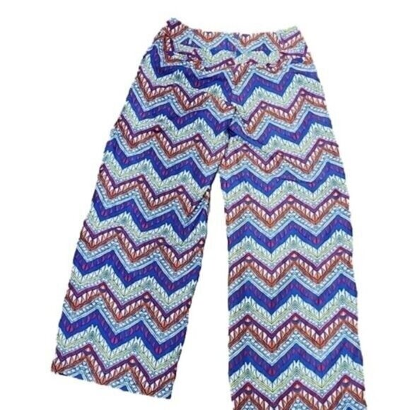 Umgee Pants multicolored boho wide leg Mid-rise festival NWT Women's Medium - Picture 3 of 6